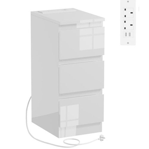 25cm narrow bedside table - 25cm,