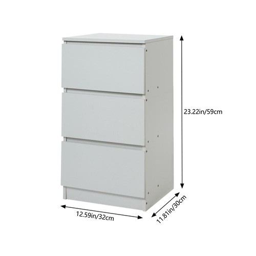 White bedside table drawers - table,