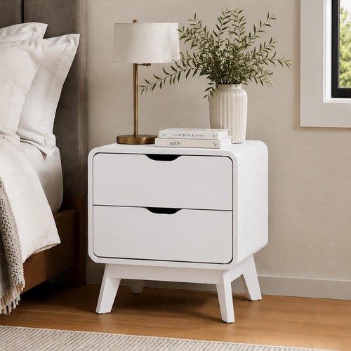 Drawer bedside white - bedside, scandi