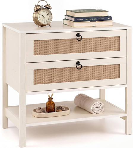 Rattan bedside table - rattan,