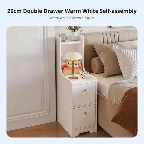 Narrow bedside locker - bedside,