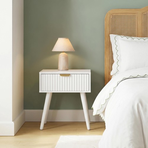 Ohs ribbed bedside nightstand - ohs,