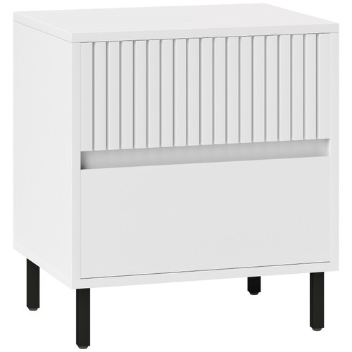 Homcom white two drawer - homcom,