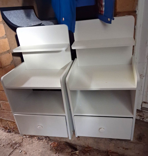 White bedside table drawer - bedside, 1
