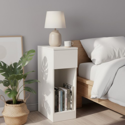 Slim bedside table white - slim, table,