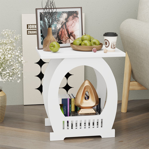 White large bedside - white, table