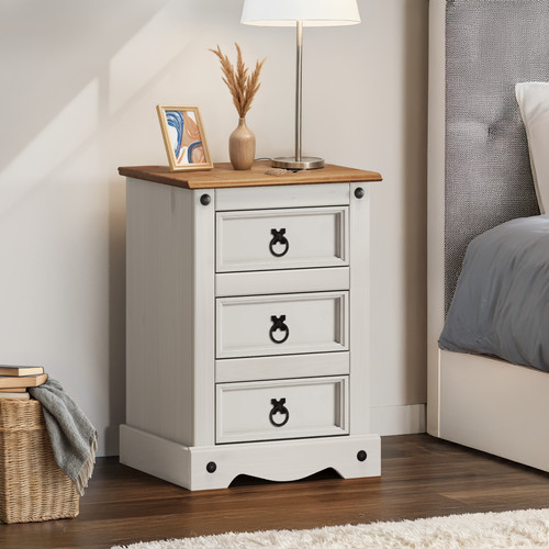 Corona bedside cabinet white - corona,