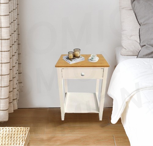 White bedside table wooden - bedside,
