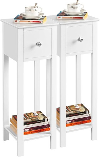 Tall slim bedside tables set - slim,