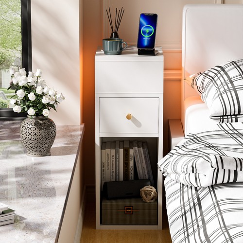 Led bedside table drawer - table, w/drawer