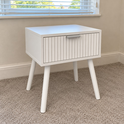 Bedside table set ribbed - bedside,