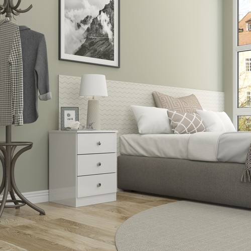 Denver drawer bedside white - denver,