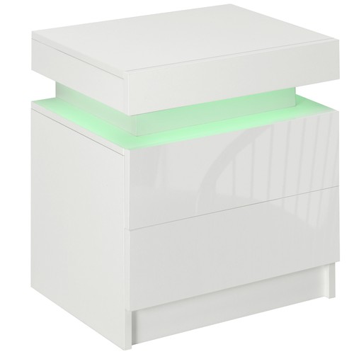 Homcom white bedside table - homcom,