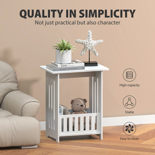 Efan bedside table white - efan,