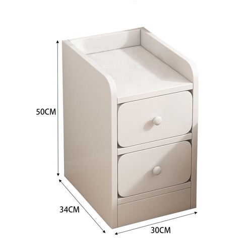 White bedside table cabinets - white,