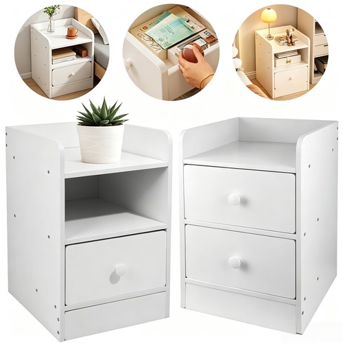 Bedside table white drawer - bedside,
