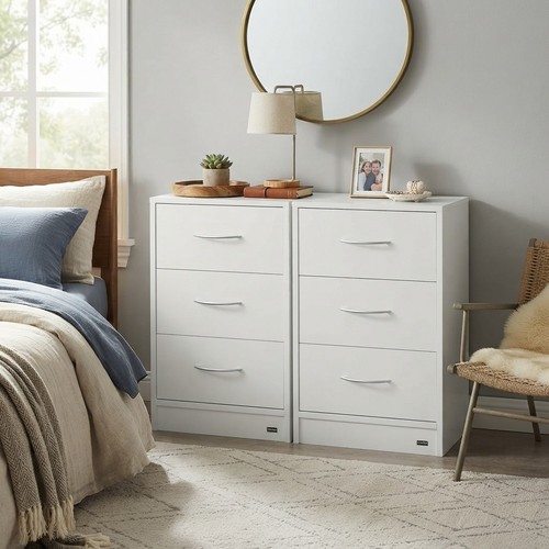 Set white bedside tables - of,
