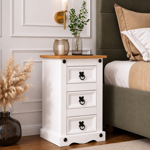 Corona bedside cabinet - corona, white