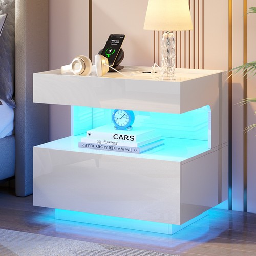 High gloss bedside cabinet - gloss,