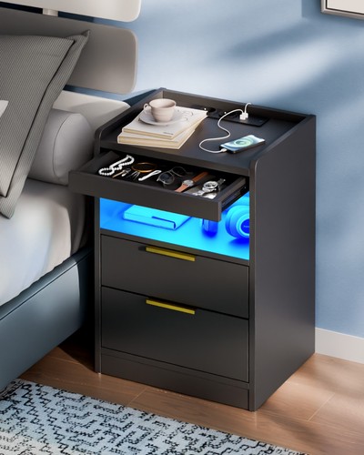 Mondeer led bedside table - table, with