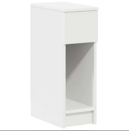 Narrow cabinet tables - cabinet, white