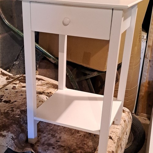 White bedside table - table, 1
