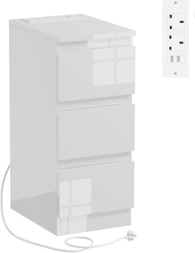 25cm narrow bedside - 25cm, table
