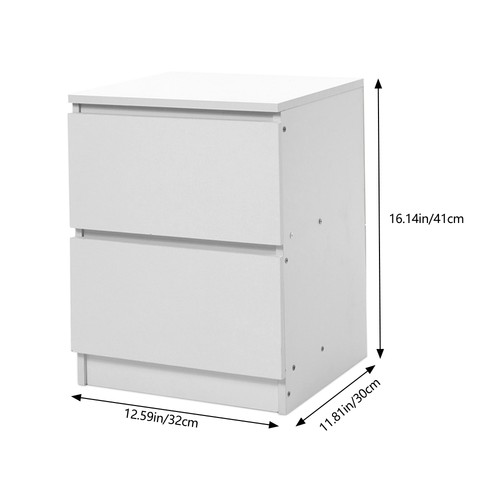 Wooden white bedside - white, table