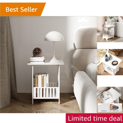 Elegant white bedside - elegant, drawers