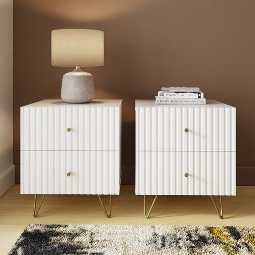Thalia ribbed drawer - thalia, bedside