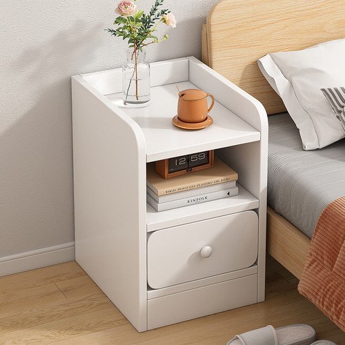 Small bedside table - table, white
