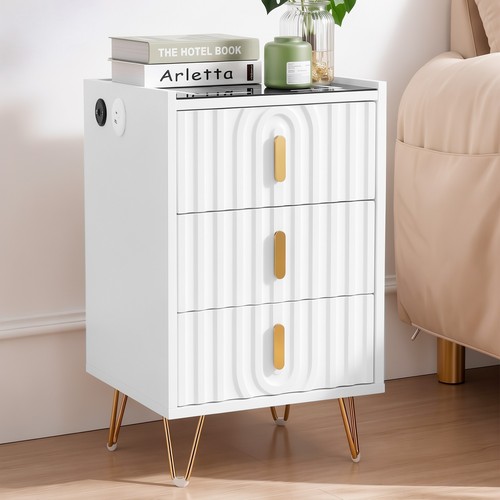 Modern led bedside table with - bedside,