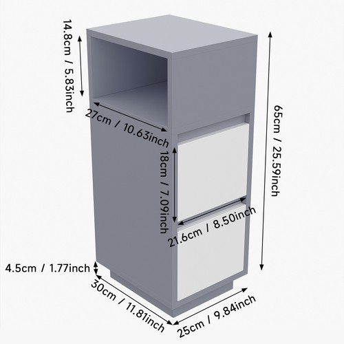 Slim bedside table small - slim,