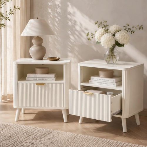 Set fluted bedside tables - set, 2