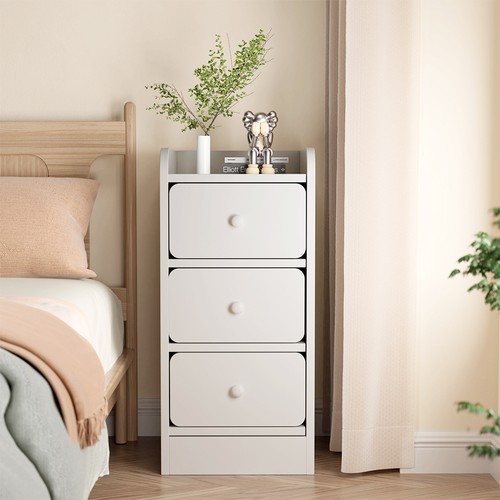 Slim narrow white bedside - narrow,